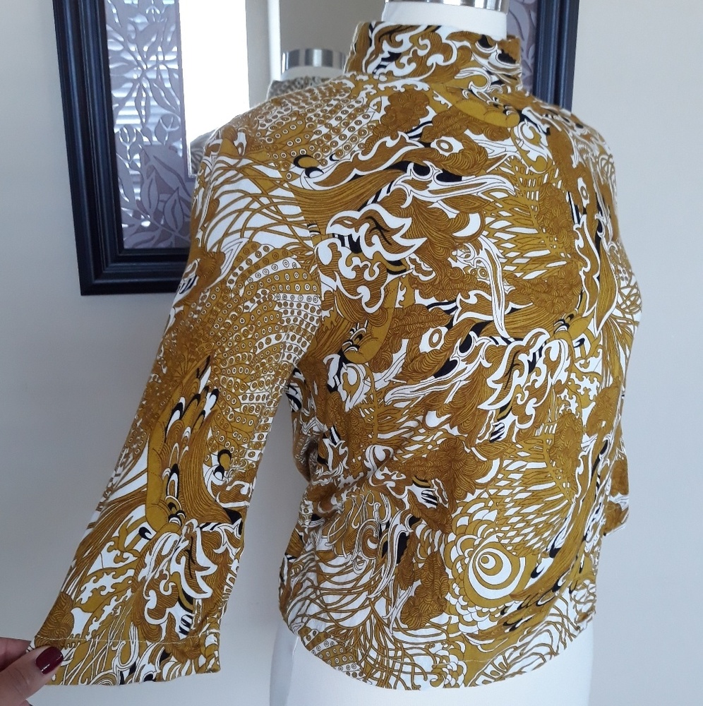 H&M Gold Print blouse